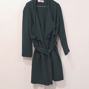 Dark Green Belted Coat